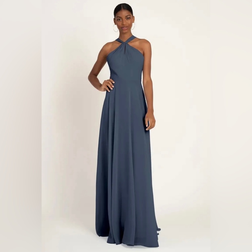JENNY YOO Halle Bridesmaid Dress - Evening Blue - Size 6